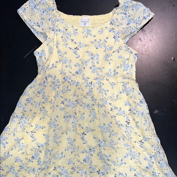 abercrombie kids Other - Abercrombie Kids Girls Yellow Floral Eyelet Dress Size 9/10